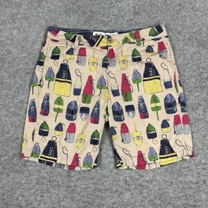 Tailor Vintage Chino Shorts Mens 34 Multicolor Camping‎ All Over Print
